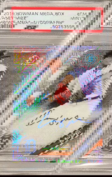 Casey Mize 2019 Bowman Chrome Mega Auto PSA9 Mint 