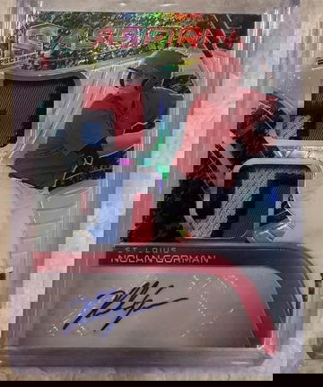 2021 Panini Spectra Nolan Gorman Hyper Prizm Aspiring Dual Patch Auto