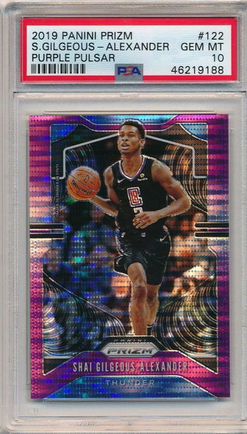 Shai Gilgeous-Alexander 2019 Prizm Purple Pulsar /35 PSA 10