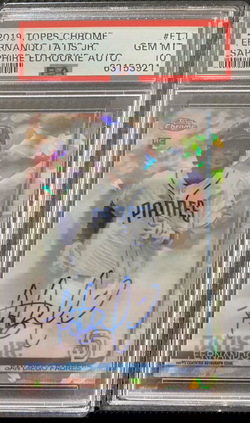 2019 Topps Chrome Sapphire Fernando Tatis Jr Auto Autograph Rookie RC PSA 10 Gem Mint