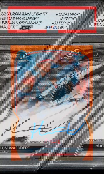 2023 Bowman Chrome Hurston Waldrep Auto Orange /25