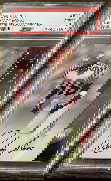 1998 Topps Randy Moss Autograph Rookie card PSA 9 MINT