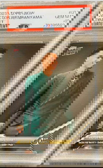 2023 Topps Now Basketball #D1 Victor Wembanyama RC Rookie 1st Draft Pick PSA 10