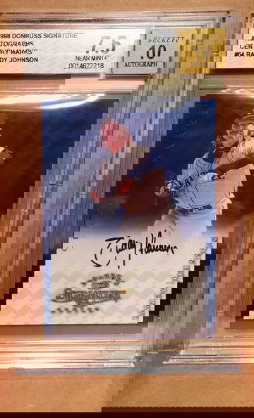 1998 Donruss Signature AUTO Century Marks Randy Johnson BGS 7.5 NM+ (low numbered #0005) RARE 