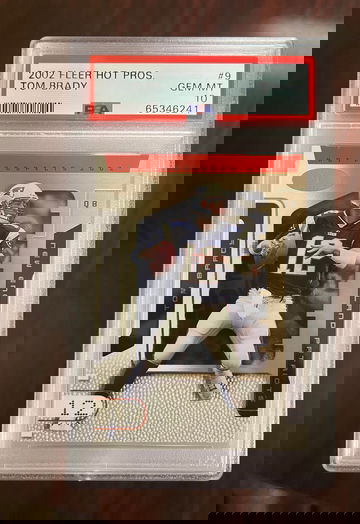 2002 Fleer Hot Pros Tom Brady PSA 10