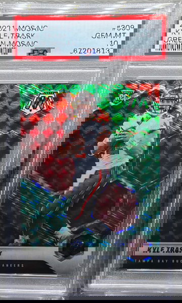 2021 Panini Mosaic Kyle Trask Green Mosaic PSA 10 RC Rookie