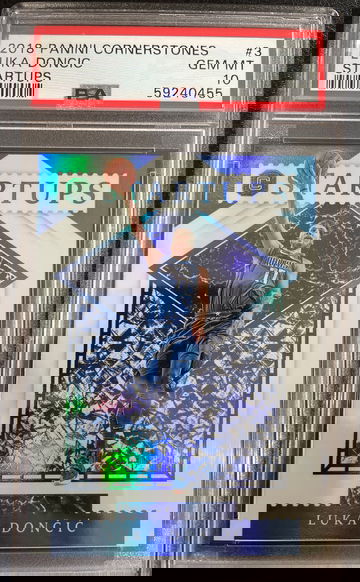 2018-19 Luka Doncic Panini Cornerstones Startups PSA Gem Mint 10 SP RC Low Pop