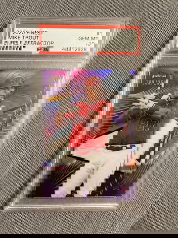 2020 Finest Mike Trout Purple Refractor PSA 10