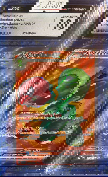 2024 Pokémon Scovillain ex Surging Sparks 216/191 Ultra Rare CGC 10 Gem Mint
