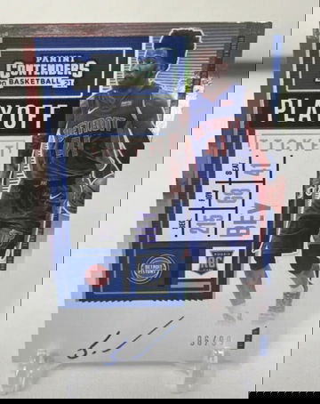 Saddiq Bey 2020-21 Contenders Playoff rc Auto Autograph Detroit Pistons #