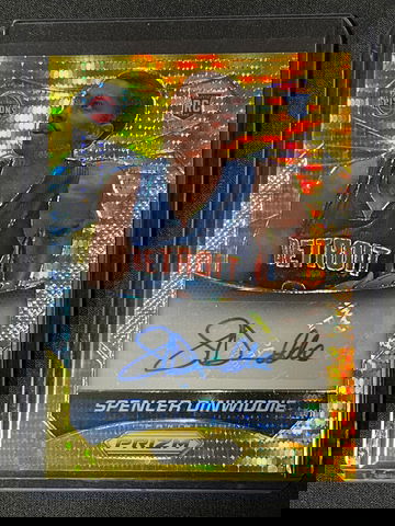 2014-15 Prizm Basketball Spencer Dinwiddie RC rookie auto Gold #’d 8/10