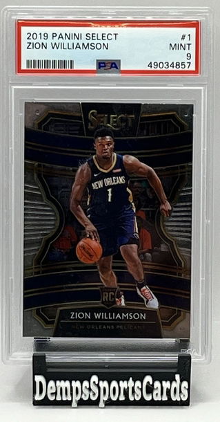 2019 Panini Select Concourse RC PSA 9 Zion Williamson #1 Pelicans Rookie