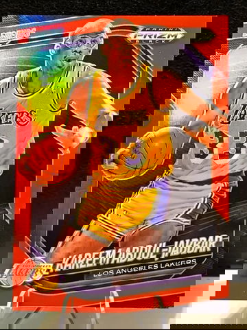 2024-25 Panini Prizm Black  Kareem Abdul-Jabbar  Red Prizm  /299  Lakers