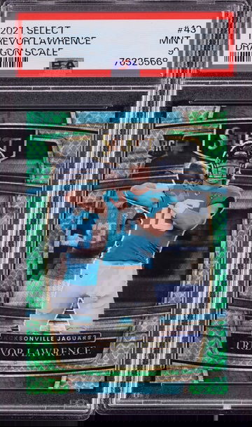 2021 Select Trevor Lawrence Concourse Dragon Scale ROOKIE JSY # 16/89 #43 PSA 9