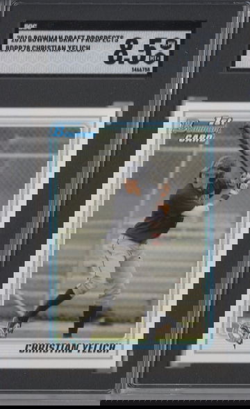 2010 Bowman Draft Prospects Christian Yelich SGC 8.5