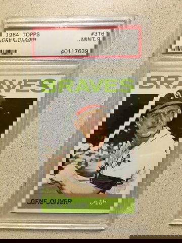 1964 Topps #316 Gene Oliver PSA 9 MINT BRAVES