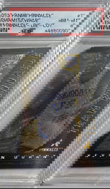 KEVIN DURANT DWAYNE WADE DIE CUT SP /99 DIE CUT PSA 8 2013 TEAM PINNACLE ~POP 1~