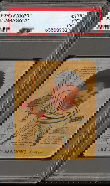 1938 Goudey #274 Joe DiMaggio PSA 1.5 