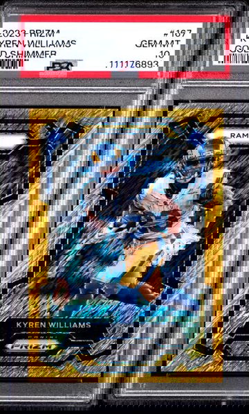 2023 Panini Prizm Kyren Williams Gold Shimmer /10 PSA 10