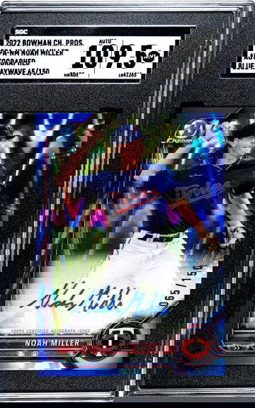 2022 Bowman Chrome Noah Miller CPA-NM Auto Raywave Blue