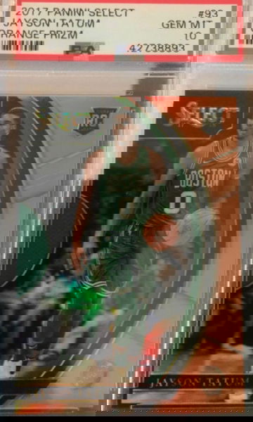 2017-18 Select Jayson Tatum Orange Prizm #’d /75  PSA 10