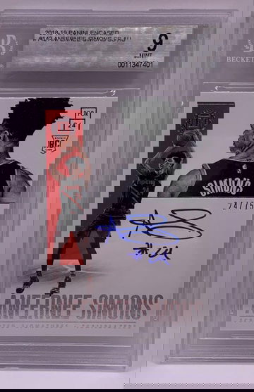 2018-19 Encased Anfernee Simons Jersey #24/75 Autograph scripted BGS 9 #0011347401