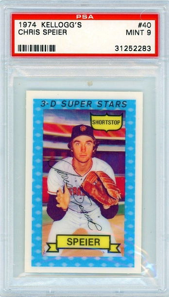 1974 Kellogg's Chris Speier #40 PSA 9 P1330