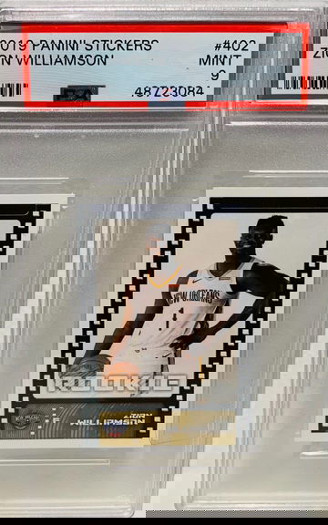 2019 Panini Stickers Zion Williamson Rookie #402 PSA 9 New Orleans Pelicans