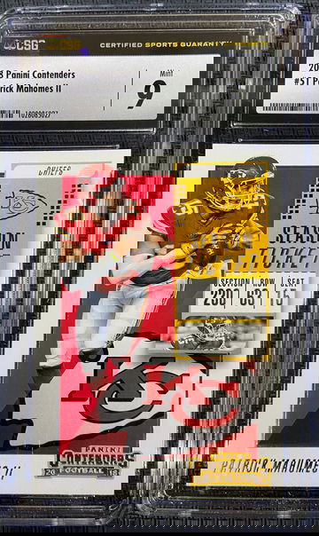 2018 Panini Contenders Patrick Mahomes CSG 9 MINT