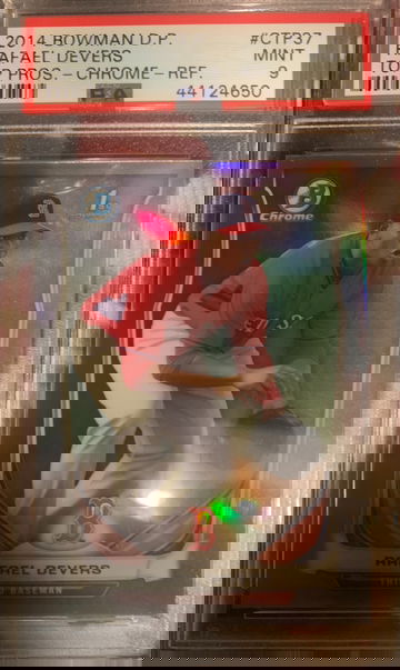 2014 Bowman Draft Rafael Devers Chrome Refractor PSA 9