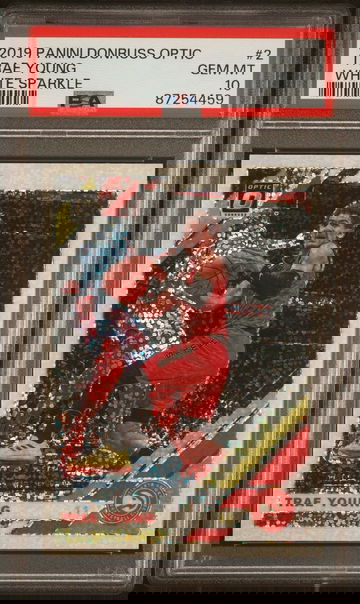 2019-20 Donruss Optic Trae Young White Sparkle Prizm SP #2 Hawks /20 PSA 10 🎆