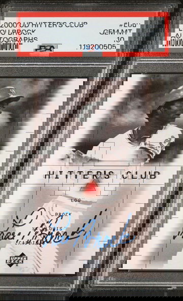 2000 UD #Lou Brock Hitter's Club PSA 10