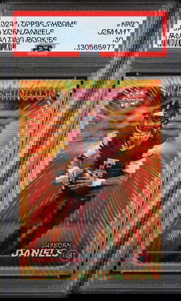 2024 Topps Chrome Radiating Rookies Jayden Daniels #RR2 PSA 10