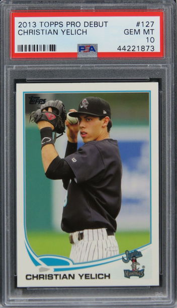 2013 Topps Pro Debut Christian Yelich ROOKIE RC #127 PSA 10 GEM MINT