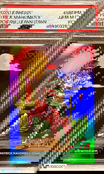 POP 5 PSA 10 Patrick Mahomes 2023 Donruss Super Bowl Downtown #SPD-DM Case Hit