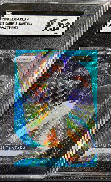 2020 Panini Prizm Teal Wave Sandy Alcantara SGC 9.5 MINT +