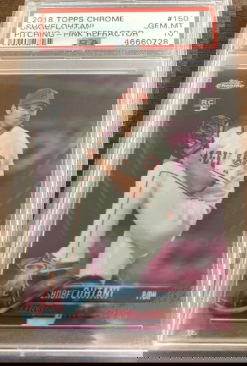 2018 Topps chrome shohei ohtani pink refractor psa 10