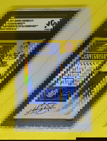 2021 Panini Chronicles Contenders Optic Gold Prizm /10 Chase Briscoe #7 Auto SGC