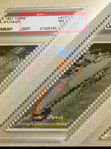 1957 Topps #273 Jim Davis PSA 7 NM CARDINALS 