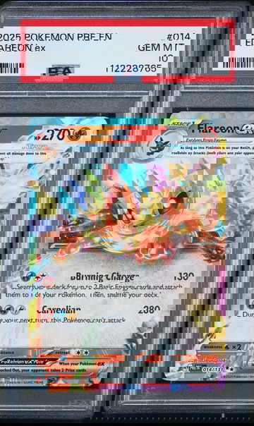2025 POKEMON PRE EN-PRISMATIC EVOLUTIONS FLAREON EX #014 PSA 10