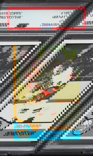 1974 Topps Hockey Denis Potvin RC ROOKIE #195 PSA 8 NM-MT