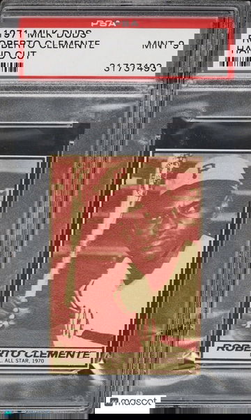 POP 13 No 10s PSA 9 Roberto Clemente 1971 Milk Duds Vintage Promo Hand Cut RARE!