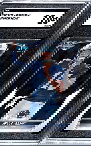 2022 Bowman Chrome University #59 DREW ALLAR PENN STATE Rookie Card RC GEM MINT