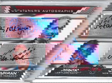 BRIAN CASHMAN / OMAR MINAYA 2007 TOPPS CO-SIGNERS AUTOGRAPH AUTO YANKEES