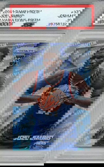 2014 PANINI PRIZM SP VARIATIONS PRIZM JOEL EMBIID ROOKIE RC CARD 76ERS PSA 10