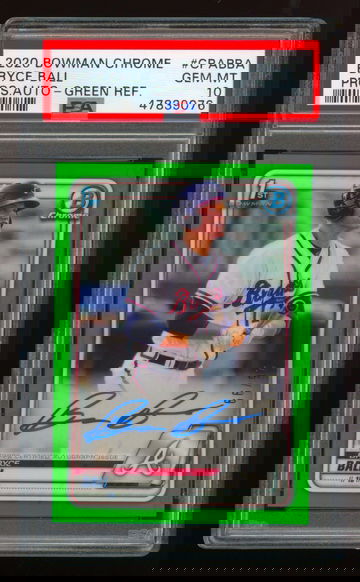 2020 Bowman Chrome BRYCE BALL Green Refractor PSA 10 Auto RC #26/99 Autograph Chicago Cubs