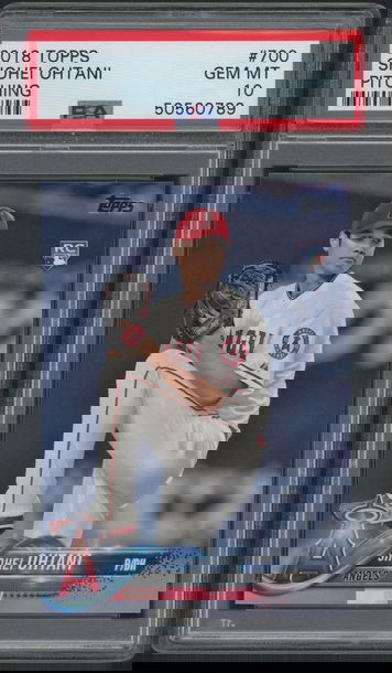 2018 Topps Shohei Ohtani Pitching-White Jersey Rookie RC #700 PSA 10