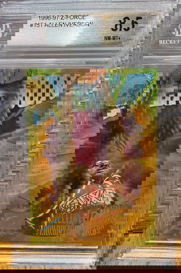 1996-97 Z-Force #151 Allen Iverson Rookie Card RC BGS 8.5