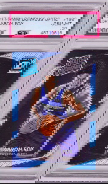 2017-18 Donruss Optic Rated Rookie De'Aaron Fox PSA 10