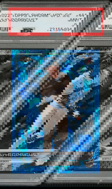 Psa 9 2022 topps chrome update sapphire julio Rodriguez rc